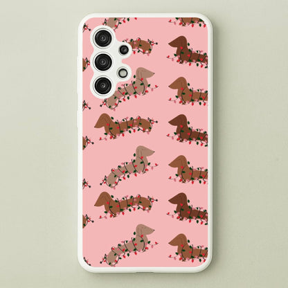 Dachshund Christmas Pattern  - Christmas Phone Case for Galaxy A13