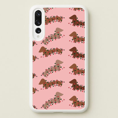 Dachshund Christmas Pattern  - Christmas Phone Case for Huawei P20 Pro