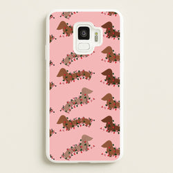 Dachshund Christmas Pattern  - Christmas Phone Case for Galaxy S9