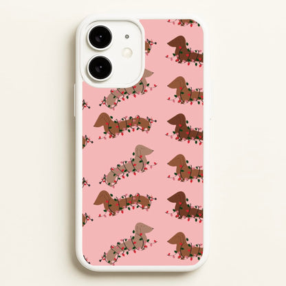 Dachshund Christmas Pattern  - Christmas Phone Case for iPhone 11