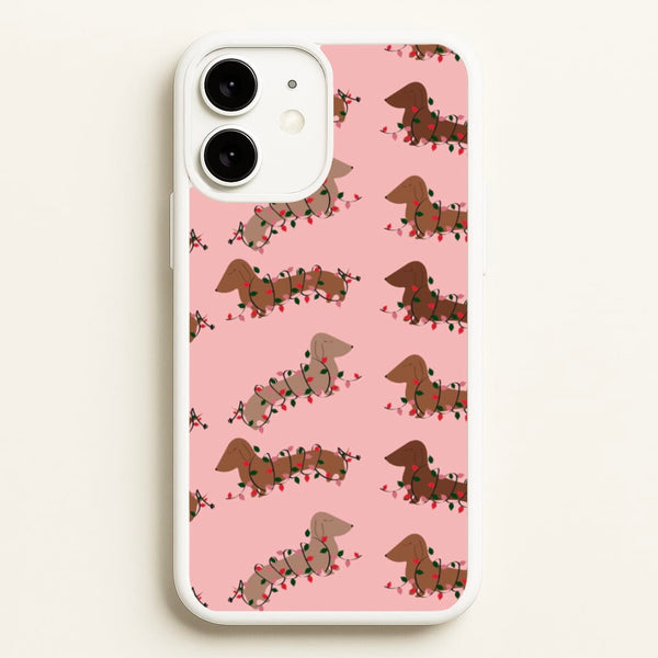 Dachshund Christmas Pattern  - Christmas Phone Case for iPhone 11
