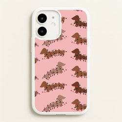 Dachshund Christmas Pattern  - Christmas Phone Case for iPhone 12 Mini