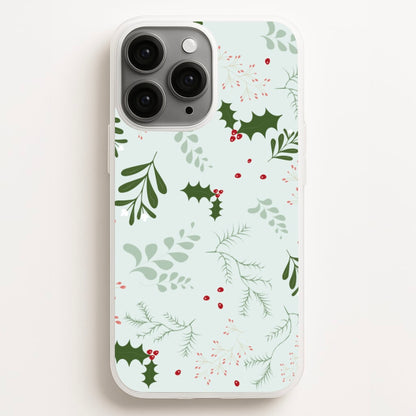 Christmas Floral Pattern  - Christmas Phone Case for iPhone 16 Pro Max