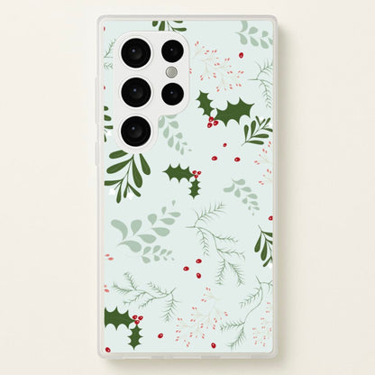 Christmas Floral Pattern  - Christmas Phone Case for Galaxy S24 Ultra