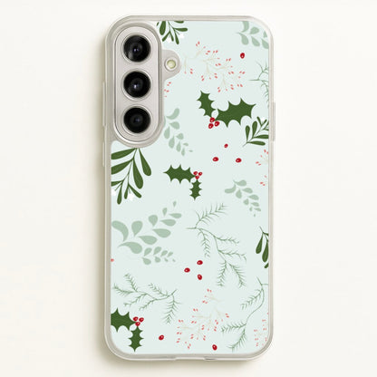 Christmas Floral Pattern  - Christmas Phone Case for Galaxy A56