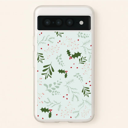 Christmas Floral Pattern  - Christmas Phone Case for Google Pixel 7 Pro