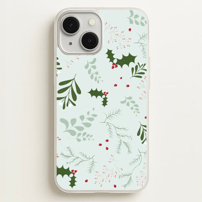 Christmas Floral Pattern  - Christmas Phone Case for iPhone 13 Mini
