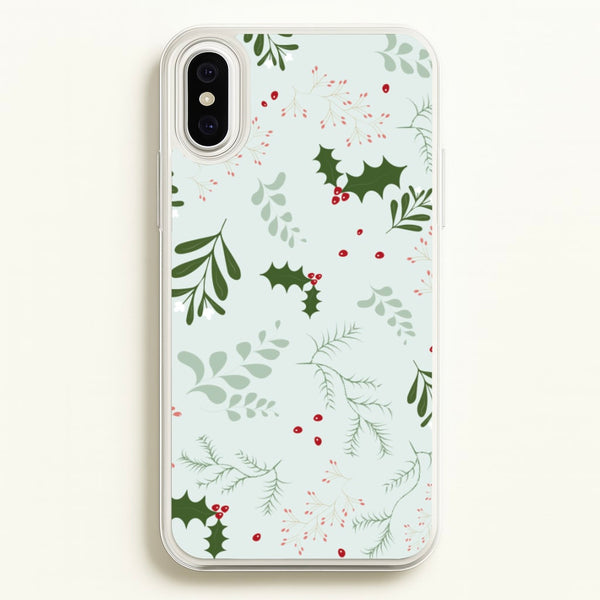 Christmas Floral Pattern  - Christmas Phone Case for iPhone XS Max