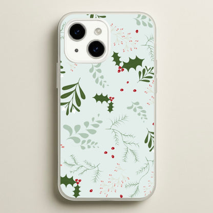 Christmas Floral Pattern  - Christmas Phone Case for iPhone 14 Plus
