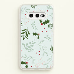 Christmas Floral Pattern  - Christmas Phone Case for Galaxy S10e