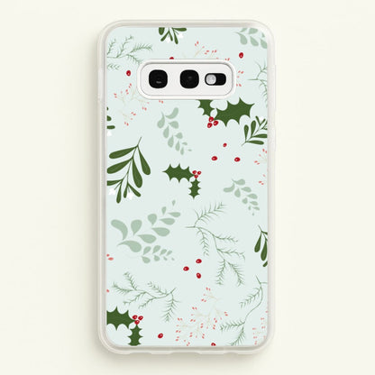 Christmas Floral Pattern  - Christmas Phone Case for Galaxy S10e
