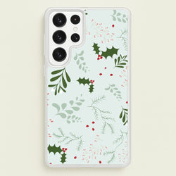 Christmas Floral Pattern  - Christmas Phone Case for Galaxy S23 Ultra