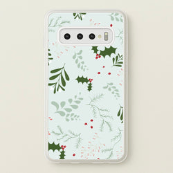 Christmas Floral Pattern  - Christmas Phone Case for Galaxy S10