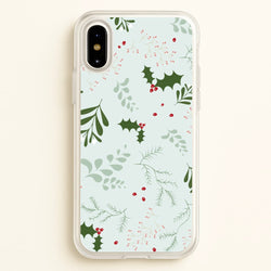 Christmas Floral Pattern  - Christmas Phone Case for iPhone X / XS