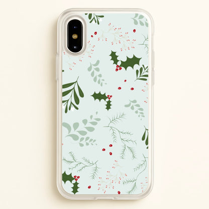 Christmas Floral Pattern  - Christmas Phone Case for iPhone X / XS