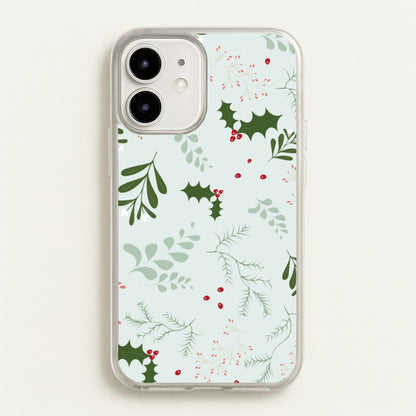 Christmas Floral Pattern  - Christmas Phone Case for iPhone 12 / 12 Pro