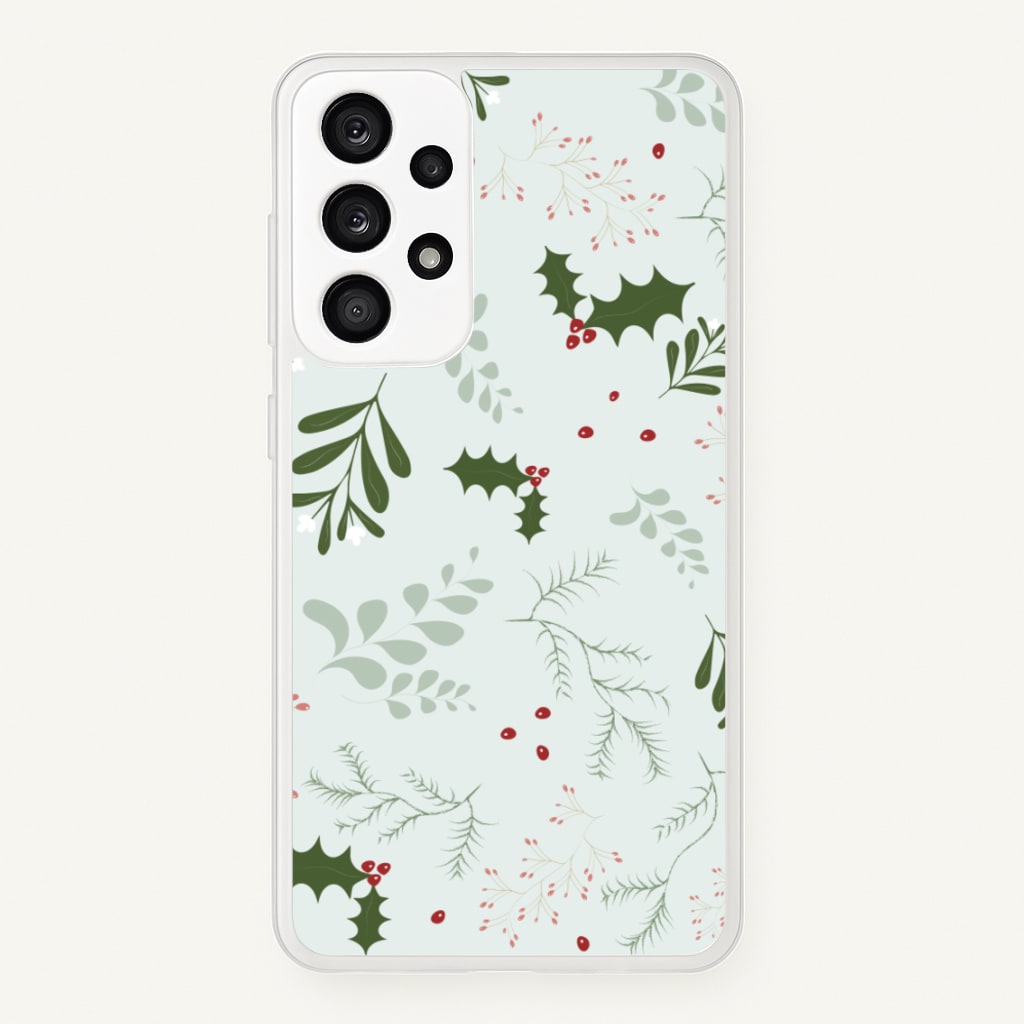 Christmas Floral Pattern  - Christmas Phone Case for Galaxy A53