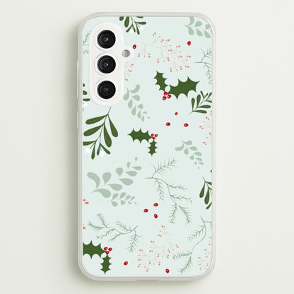 Christmas Floral Pattern  - Christmas Phone Case for Galaxy S23FE