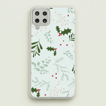 Christmas Floral Pattern  - Christmas Phone Case for Galaxy A12