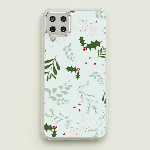 Christmas Floral Pattern  - Christmas Phone Case for Galaxy A12