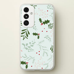 Christmas Floral Pattern  - Christmas Phone Case for Galaxy A15