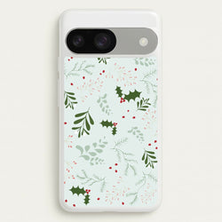Christmas Floral Pattern  - Christmas Phone Case for Google Pixel 9 / 9 Pro