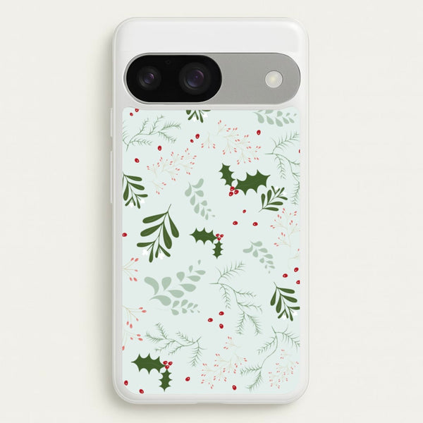 Christmas Floral Pattern  - Christmas Phone Case for Google Pixel 9 / 9 Pro