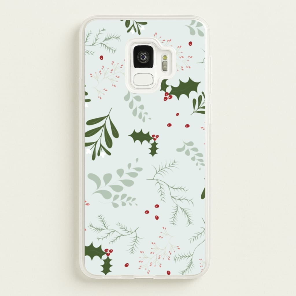 Christmas Floral Pattern  - Christmas Phone Case for Galaxy S9