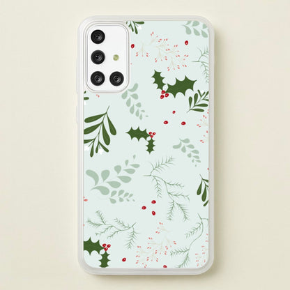 Christmas Floral Pattern  - Christmas Phone Case for Galaxy A71