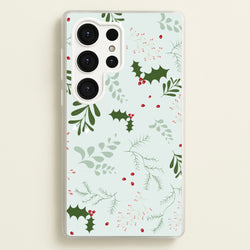 Christmas Floral Pattern  - Christmas Phone Case for Galaxy S25 Ultra