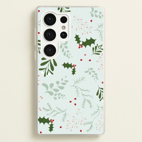 Christmas Floral Pattern  - Christmas Phone Case for Galaxy S25 Ultra