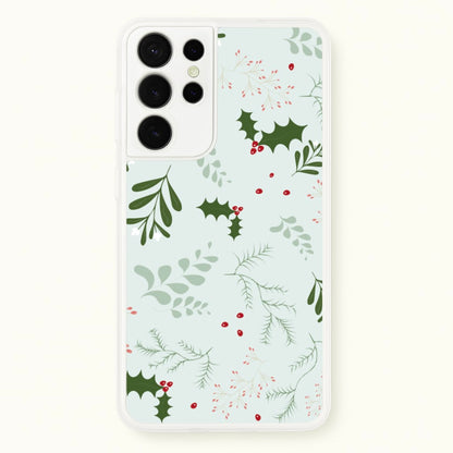 Christmas Floral Pattern  - Christmas Phone Case for Galaxy S21 Ultra