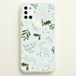Christmas Floral Pattern  - Christmas Phone Case for Galaxy A21s