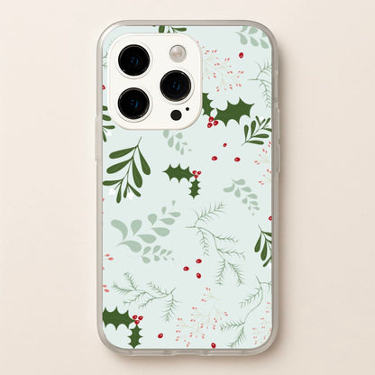 Christmas Floral Pattern  - Christmas Phone Case for iPhone 15 Pro Max