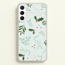 Christmas Floral Pattern  - Christmas Phone Case for Galaxy A34