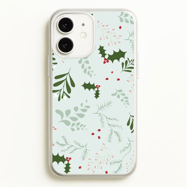 Christmas Floral Pattern  - Christmas Phone Case for iPhone 11