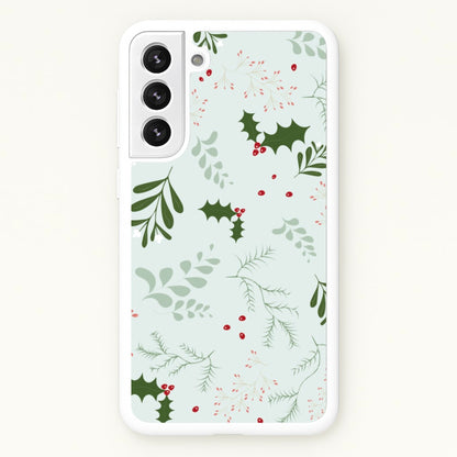 Christmas Floral Pattern  - Christmas Phone Case for Galaxy S22 Plus