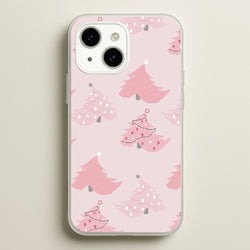 Pink Christmas Tree Pattern  - Christmas Phone Case for iPhone 14 Plus