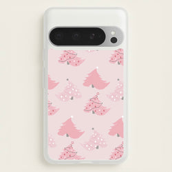 Pink Christmas Tree Pattern  - Christmas Phone Case for Google Pixel 9 Pro XL