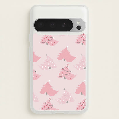 Pink Christmas Tree Pattern  - Christmas Phone Case for Google Pixel 9 Pro XL