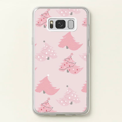 Pink Christmas Tree Pattern  - Christmas Phone Case for Galaxy S8 Plus