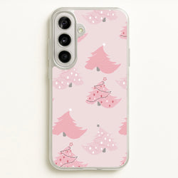 Pink Christmas Tree Pattern  - Christmas Phone Case for Galaxy A56