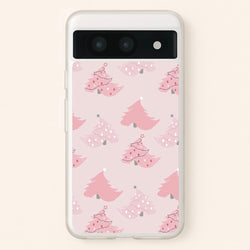 Pink Christmas Tree Pattern  - Christmas Phone Case for Google Pixel 8a