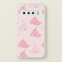 Pink Christmas Tree Pattern  - Christmas Phone Case for Galaxy S10