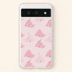 Pink Christmas Tree Pattern  - Christmas Phone Case for Google Pixel 8
