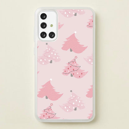 Pink Christmas Tree Pattern  - Christmas Phone Case for Galaxy A71