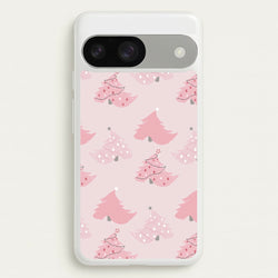 Pink Christmas Tree Pattern  - Christmas Phone Case for Google Pixel 9 / 9 Pro