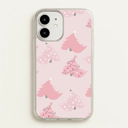 Pink Christmas Tree Pattern  - Christmas Phone Case for iPhone 12 / 12 Pro