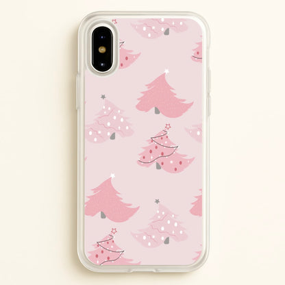 Pink Christmas Tree Pattern  - Christmas Phone Case for iPhone X / XS