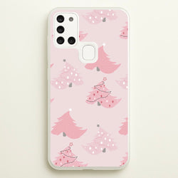 Pink Christmas Tree Pattern  - Christmas Phone Case for Galaxy A21s
